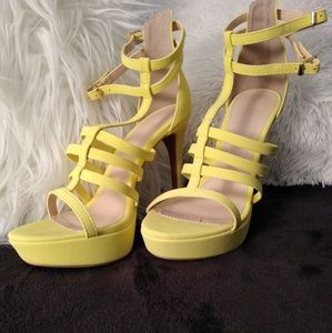 Neon yellow sandle